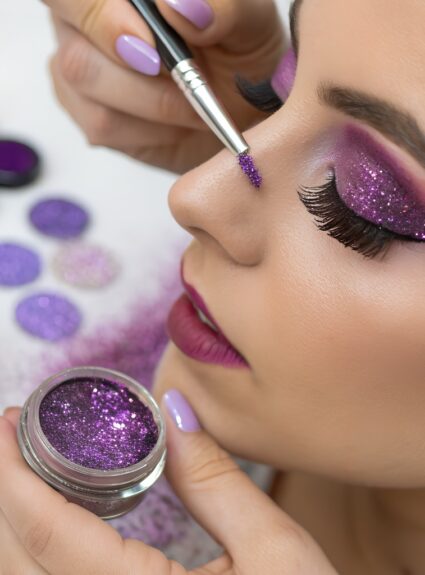 Purple winged eyeshadow tutorial