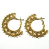 Peyote Hoop Earrings - Gold - Image 2