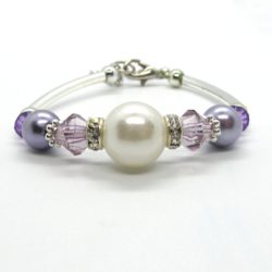 Pearl bracelet - amethyst