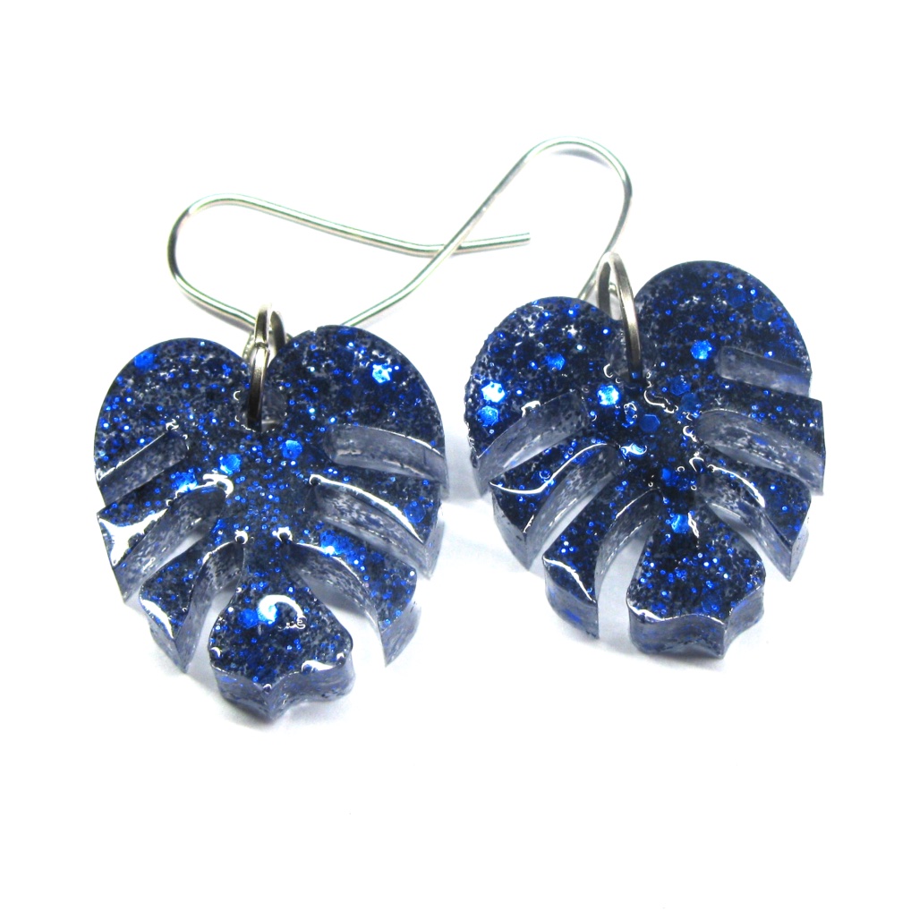 Monstera Leaf earrings - Assorted Colours - Image 4