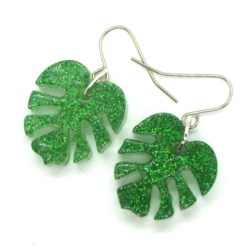 Monstera Leaf earrings - Assorted Colours - Image 7