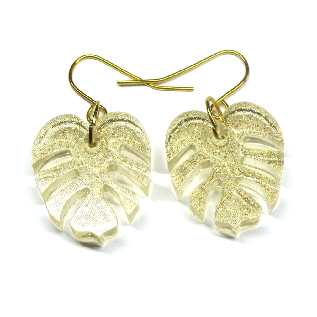 Monstera Leaf earrings - Assorted Colours - Image 8