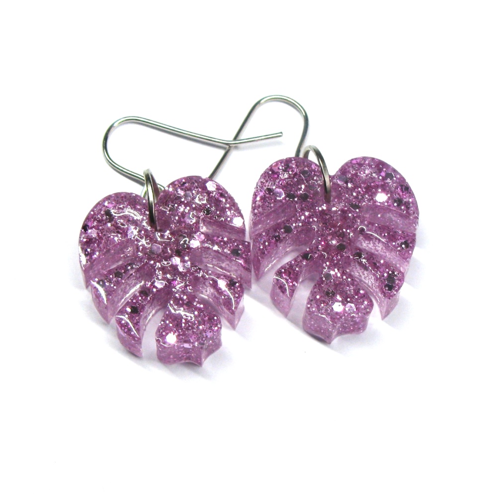 Monstera Leaf earrings - Assorted Colours - Image 10