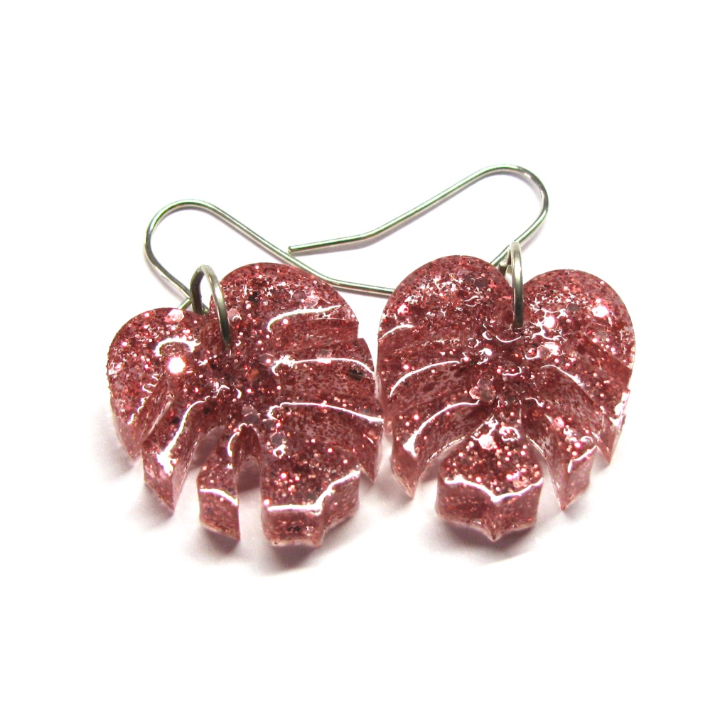 Monstera Leaf earrings - Assorted Colours - Image 14