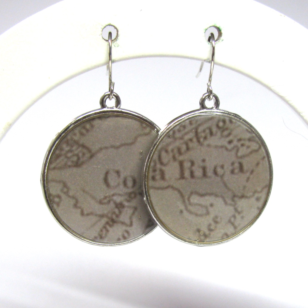 Map earrings - Costa Rica - Image 3