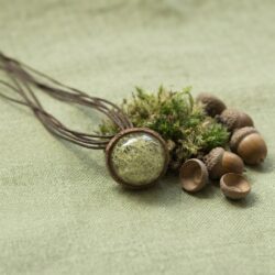 Acorn & Moss Necklace