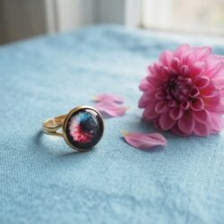 Two-tone Dahlia Adjustable Ring