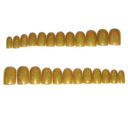 Press-on Nails - Holographic Gold
