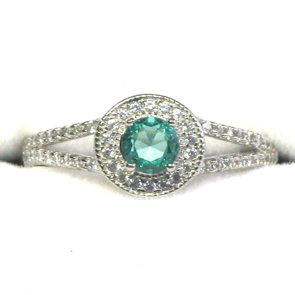 Sterling Silver Teal Ring