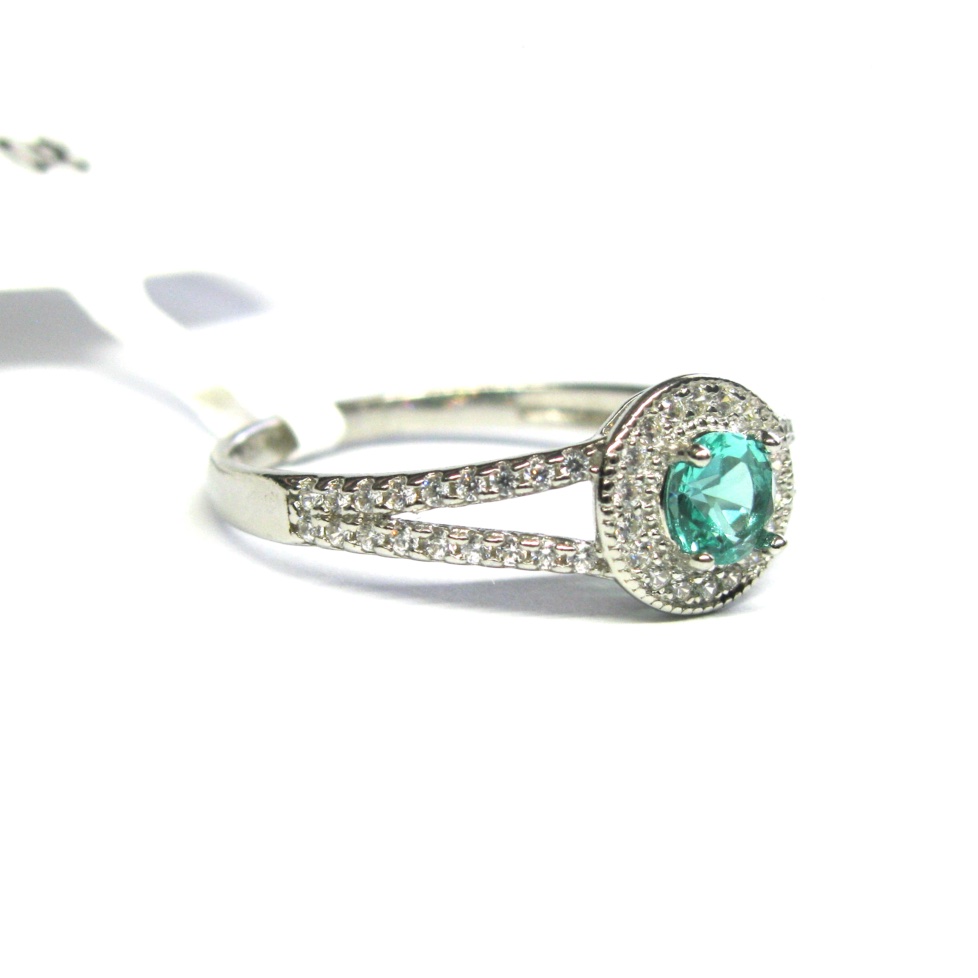 Sterling Silver Teal Ring - Image 3