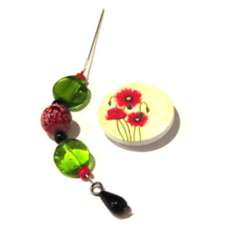 Floral Needle Minders with Froggers