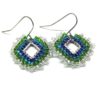 Diamond Peyote Earrings - Jewel Tones - Image 2