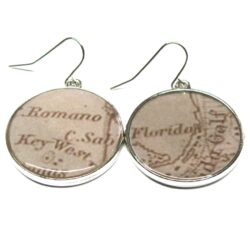 Map earrings - Key West Florida