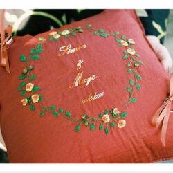 Rose Wreath Ring Cushion