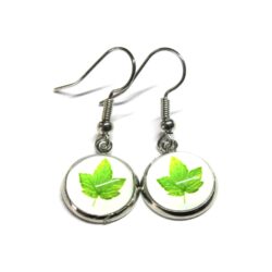 Maple Leaf Cabochon - Mid-Green