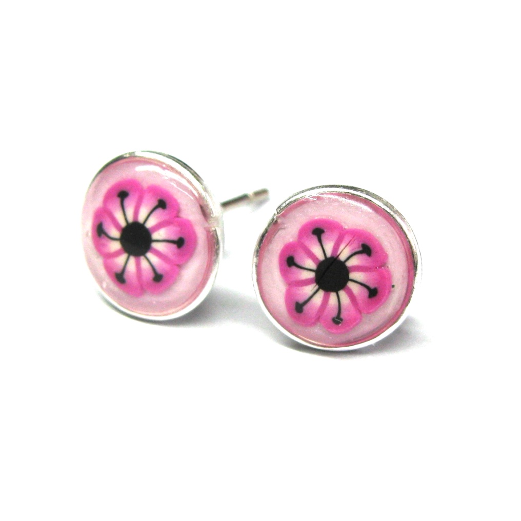 Pink African Daisy Studs