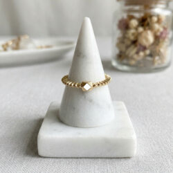 White & Gold Stacker Ring