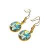 Monstera Cabochon - Teal & Yellow - Image 3