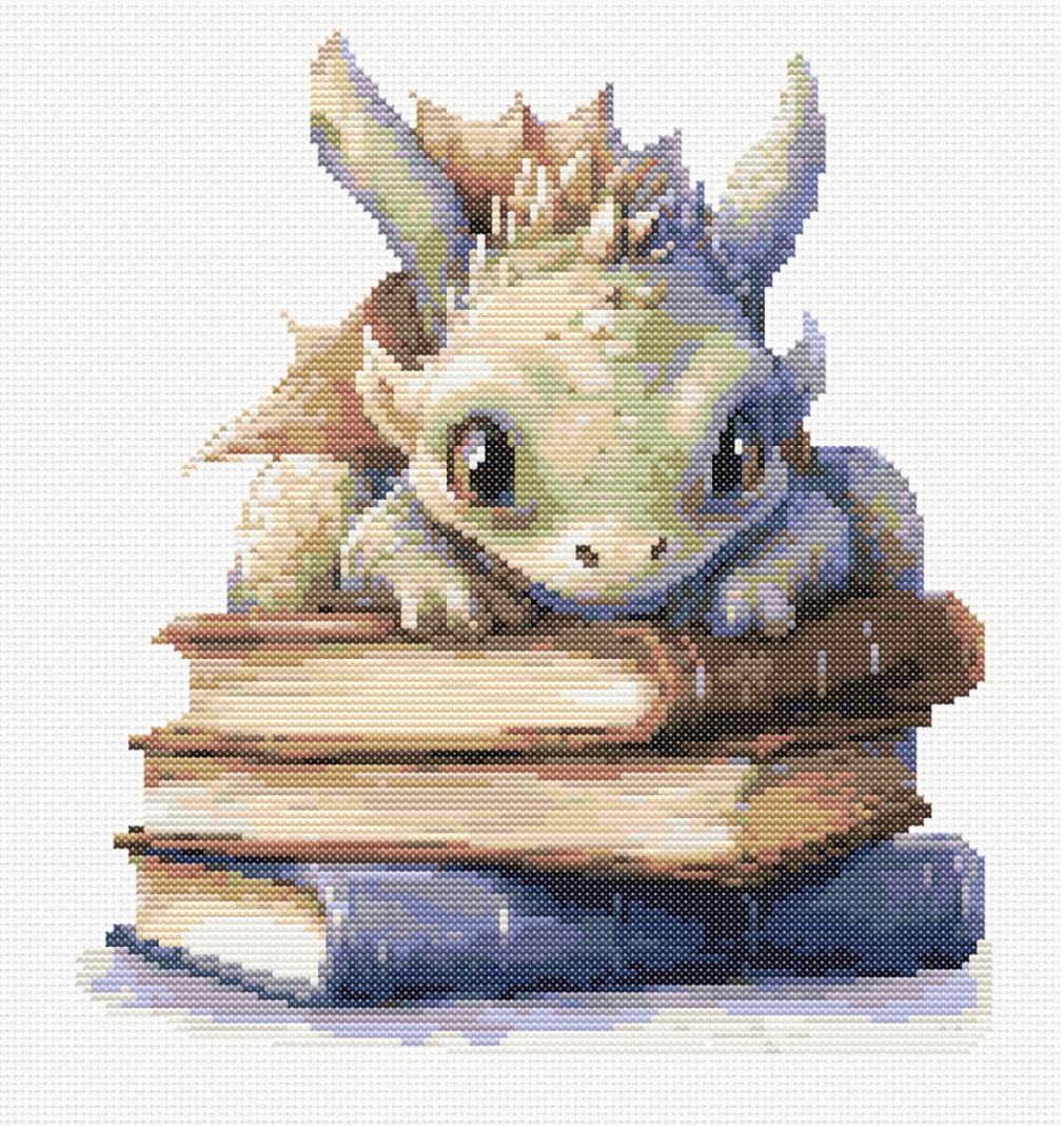Baby Dragon on Books