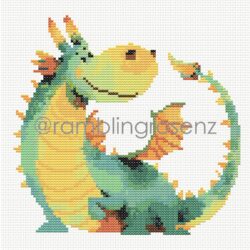 Fairytale Dragon - Teal Yellow
