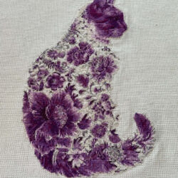 Floral Cat - Purple
