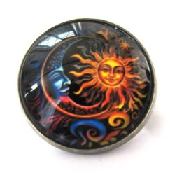 Sun & Moon Brooch - Blue