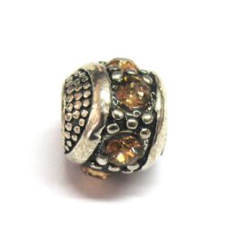 Amber Zirconia Charm